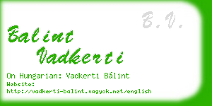 balint vadkerti business card