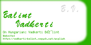 balint vadkerti business card